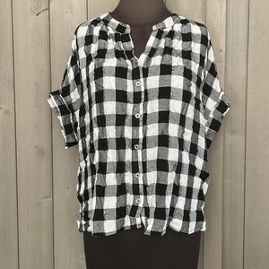 Buffalo Plaid Flannel Blouse